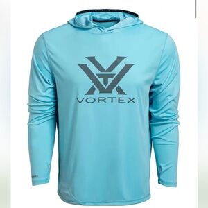 Vortex Sun Slayer Long Sleeved Protective Lightweight Hoodie in Bright Blue szXL